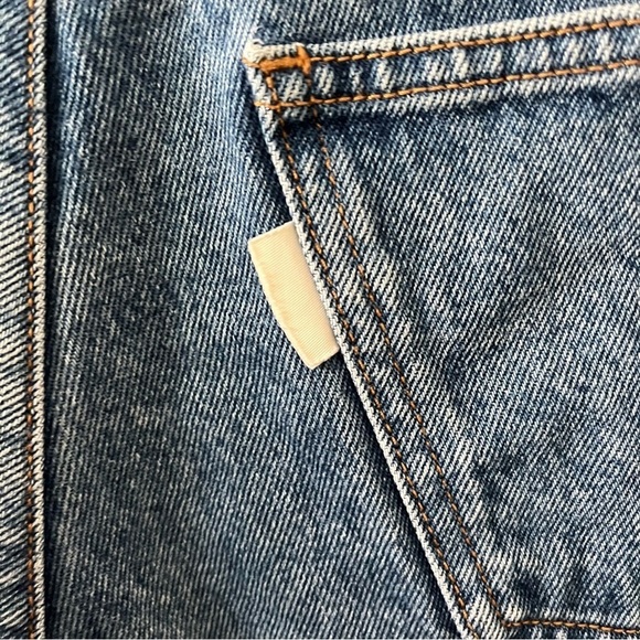 OFF-WHITE Main Label Blue Denim Shorts sz 28 Rose Stripe Virgil Abloh - Picture 12 of 16